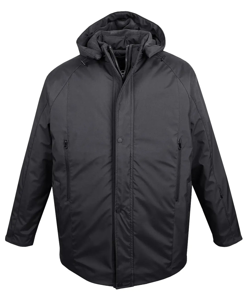 Büyük Beden Kapüşonlu Softshell Mont Astarlı-Antrasit