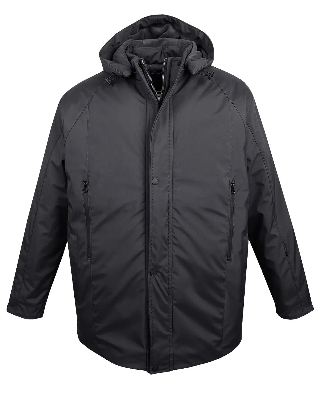 Büyük Beden Kapüşonlu Softshell Mont Astarlı-Antrasit