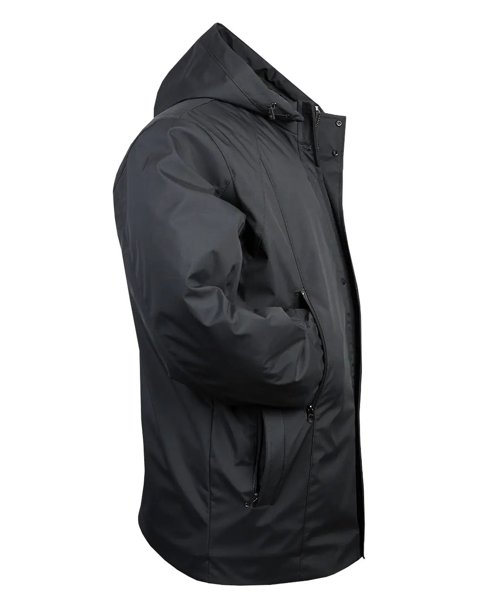 Büyük Beden Kapüşonlu Softshell Mont Astarlı-Antrasit